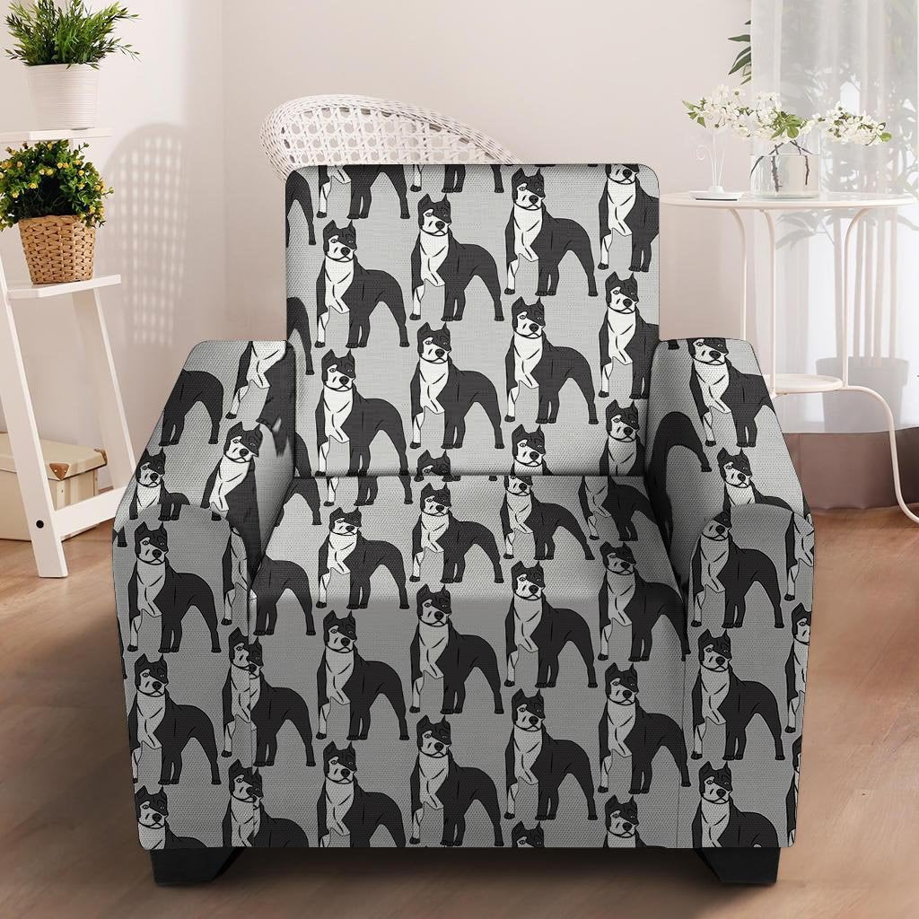 Pitbull Print Armchair Cover-grizzshop