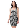 Pitbull Print Bodycon Dress-grizzshop