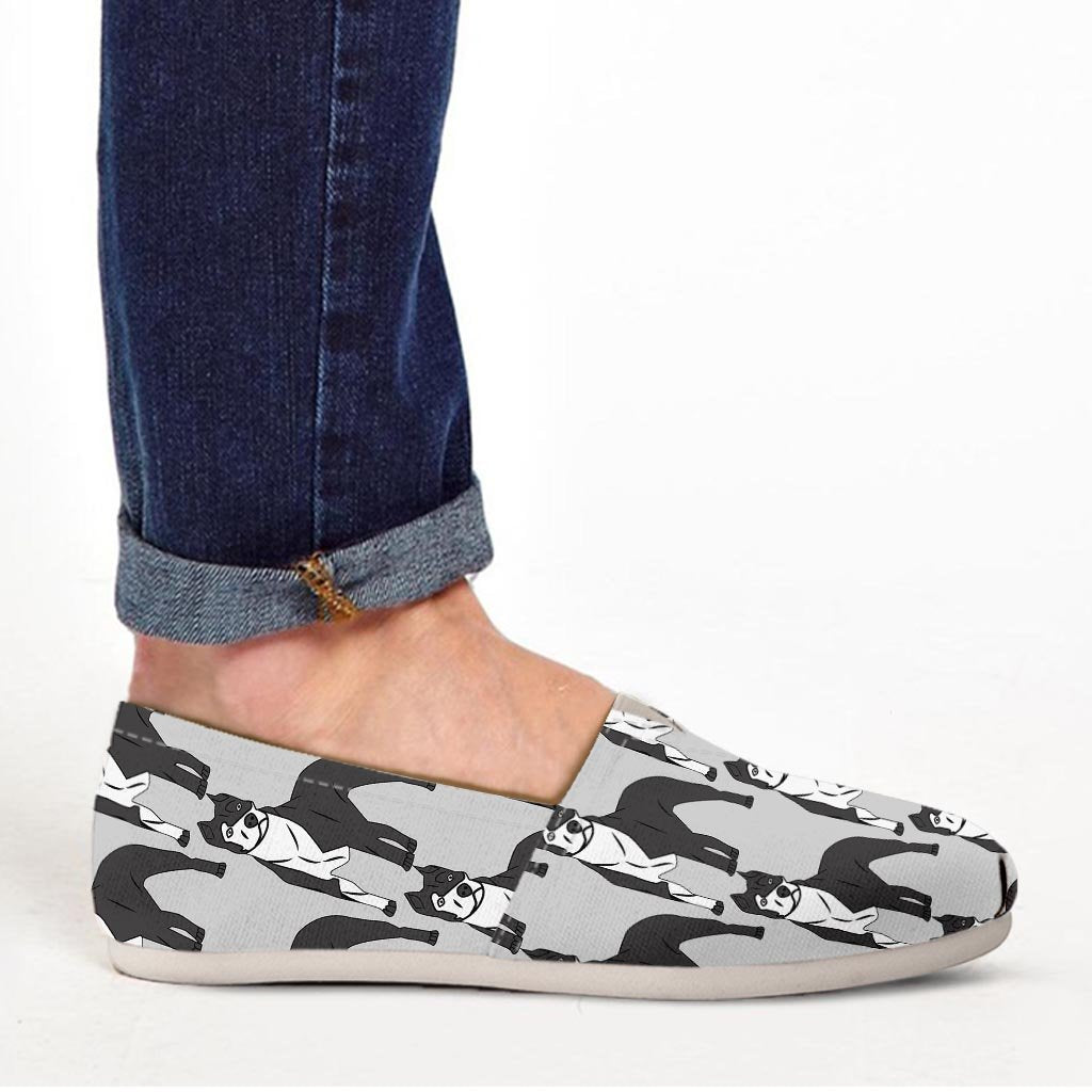 Pitbull Print Canvas Shoes-grizzshop