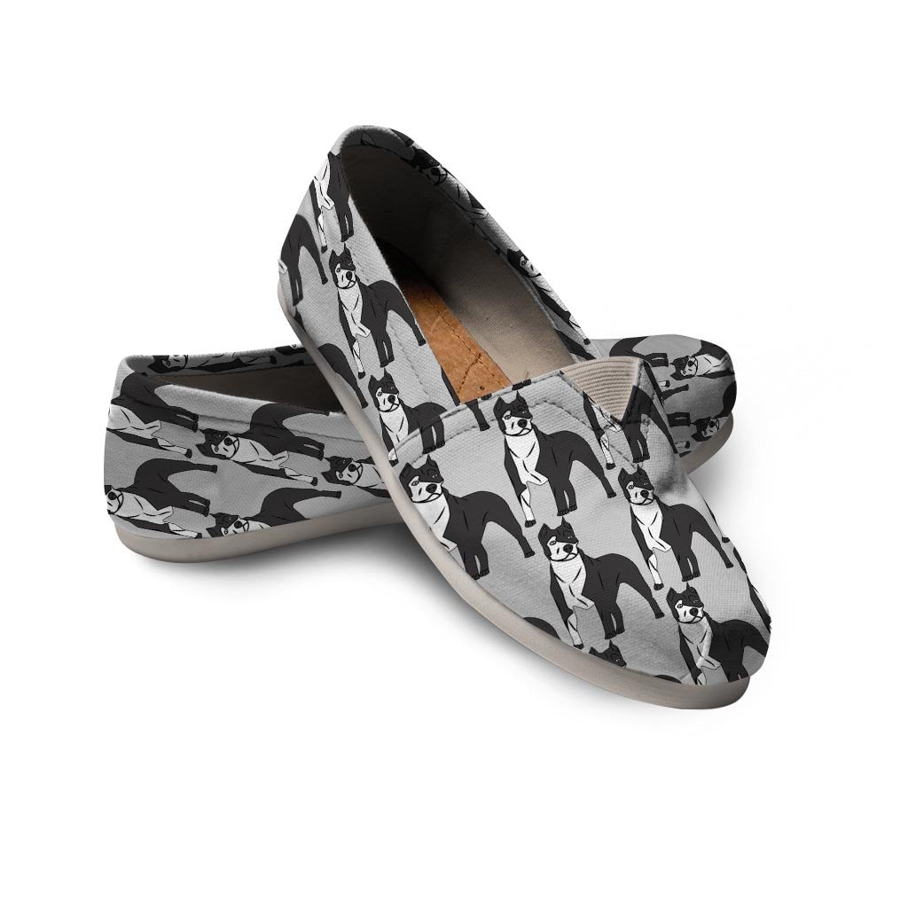 Pitbull Print Canvas Shoes-grizzshop