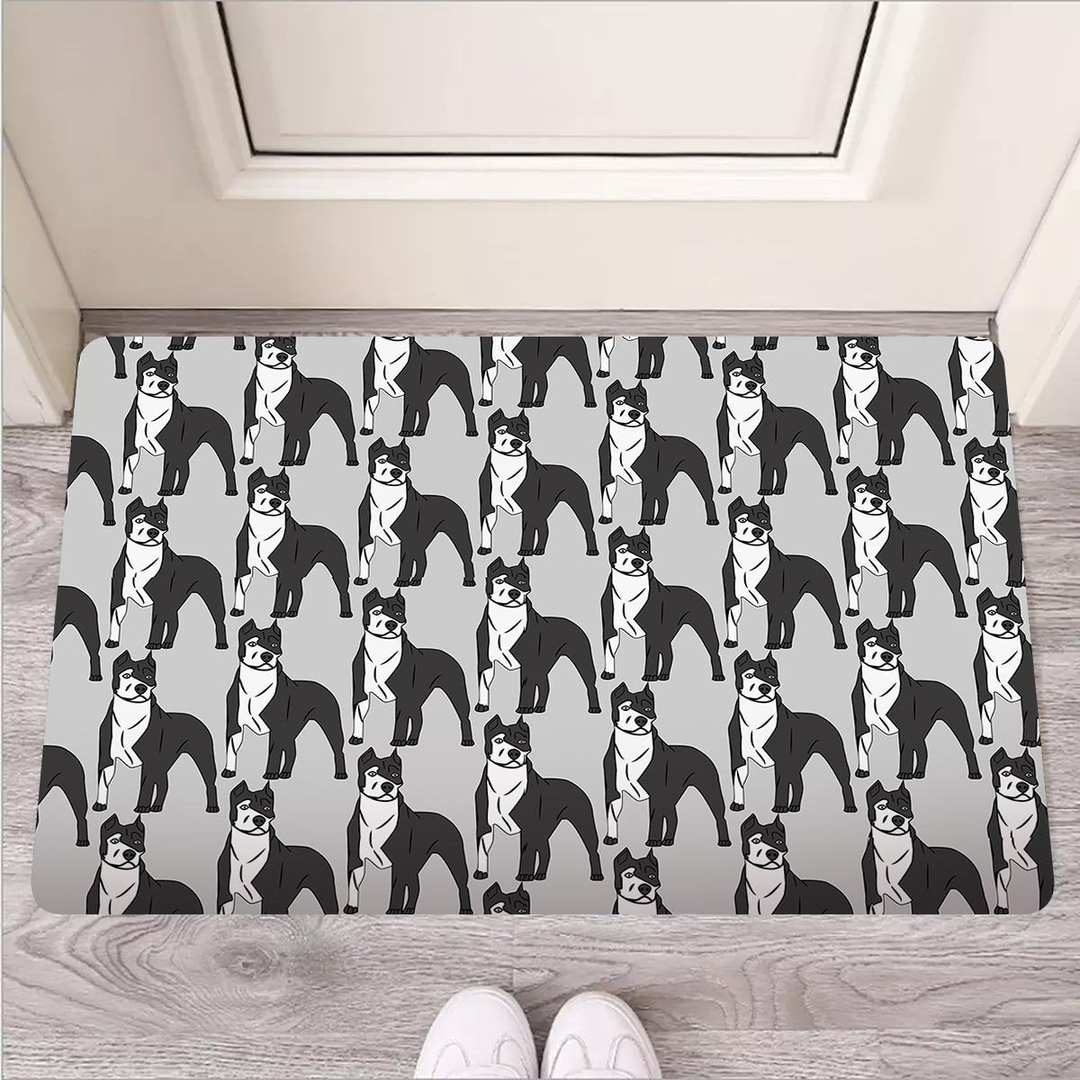 Pitbull Print Door Mat-grizzshop