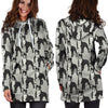 Pitbull Print Hoodie Dress-grizzshop