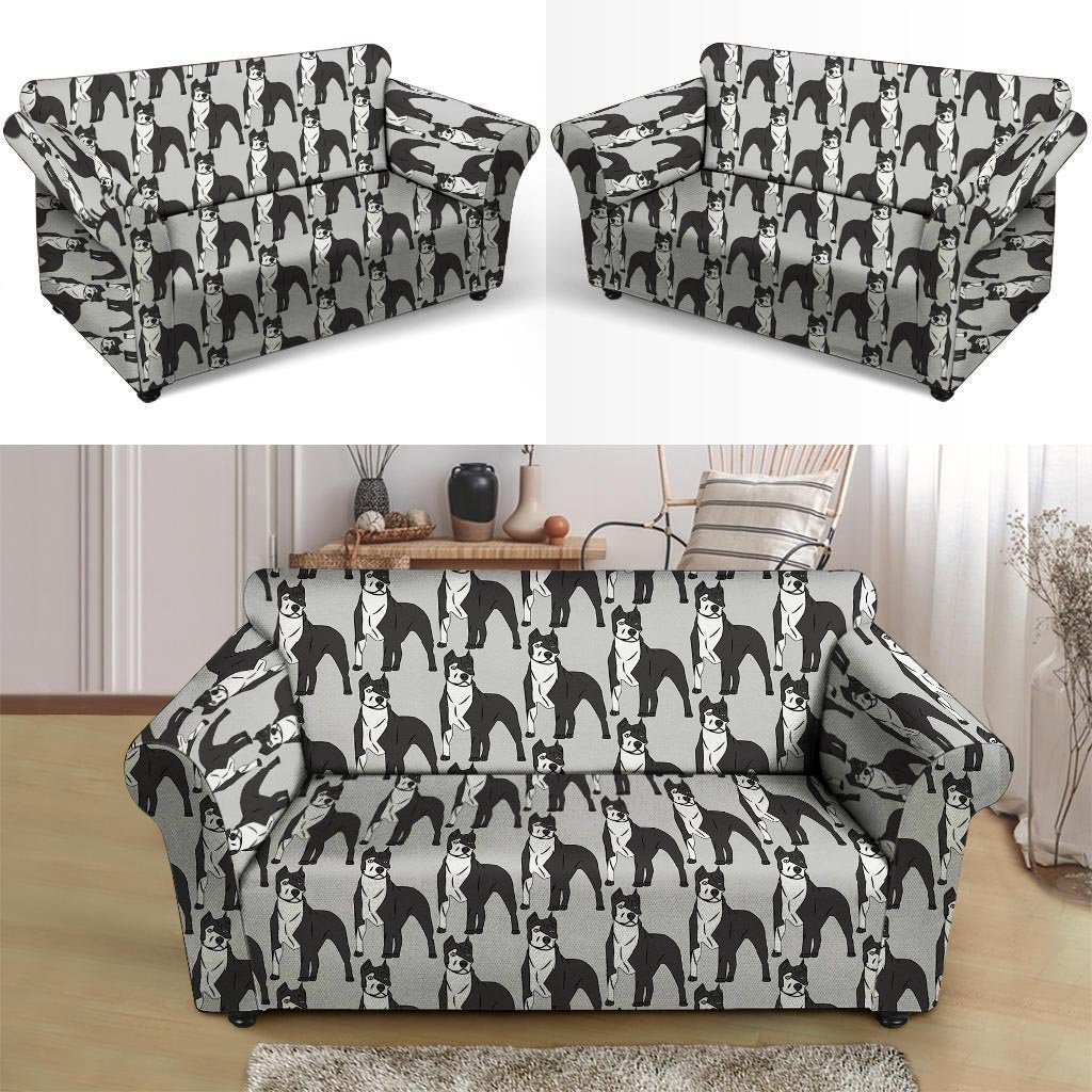 Pitbull Print Loveseat Cover-grizzshop