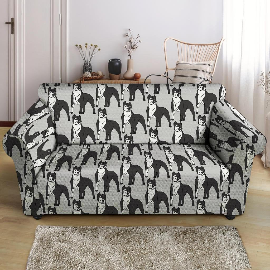 Pitbull Print Loveseat Cover-grizzshop