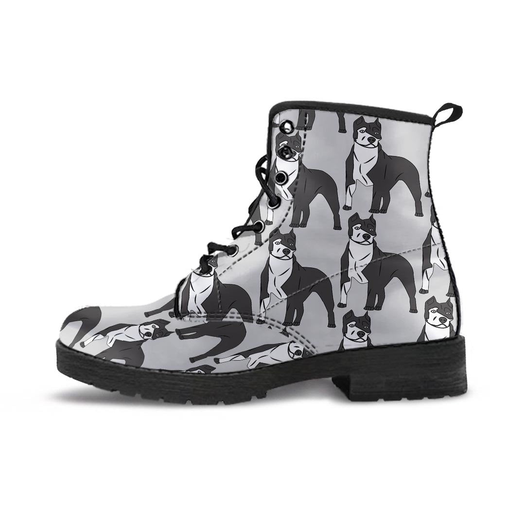 Pitbull Print Men's Boots-grizzshop