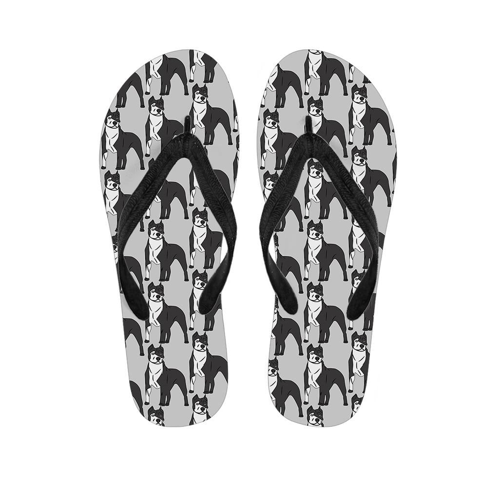 Pitbull Print Men's Flip Flops-grizzshop