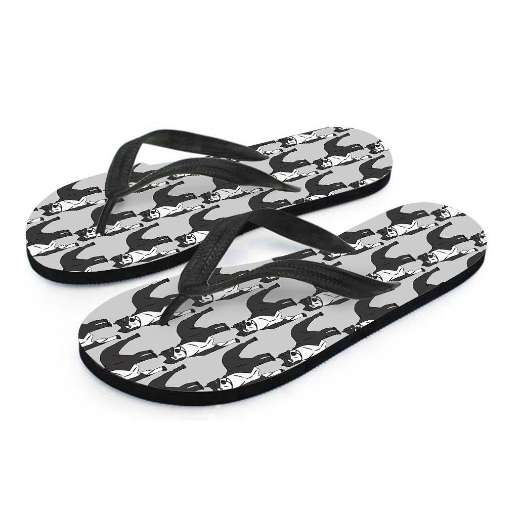 Pitbull Print Men's Flip Flops-grizzshop