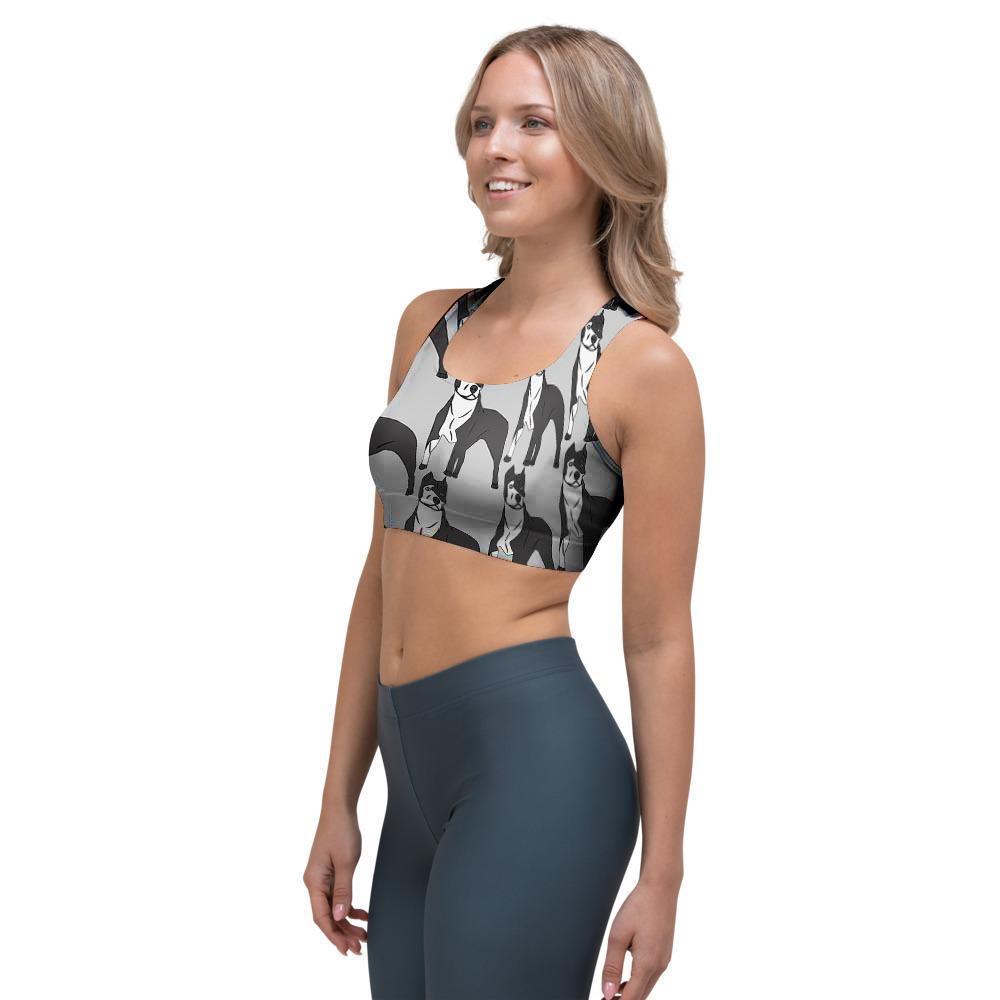 Pitbull Print Sports Bra-grizzshop