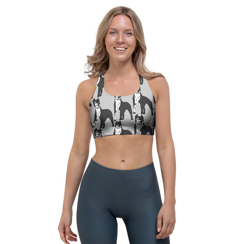 Pitbull Print Sports Bra-grizzshop