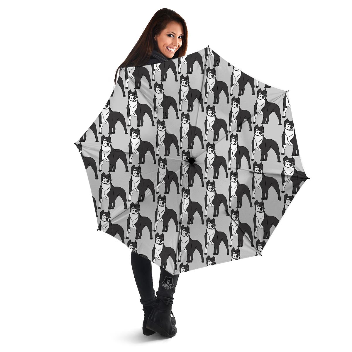 Pitbull Print Umbrella-grizzshop