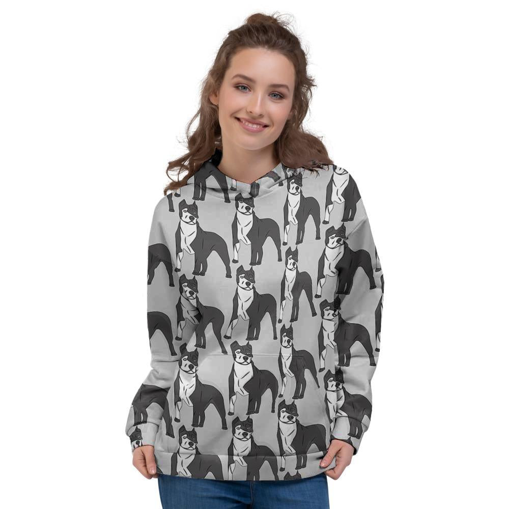 Pitbull Print Women's Hoodie-grizzshop