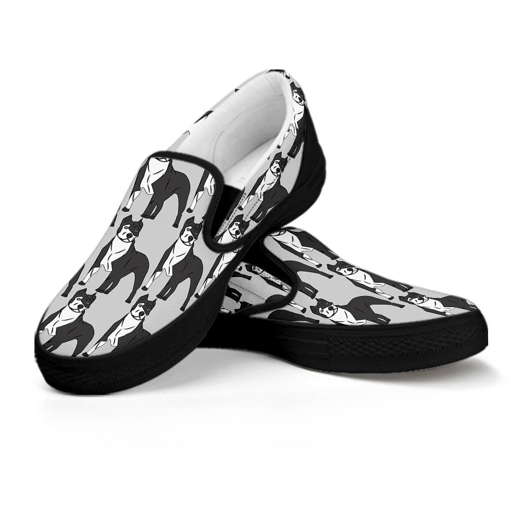 Pitbull Print Women's Slip On Sneakers-grizzshop