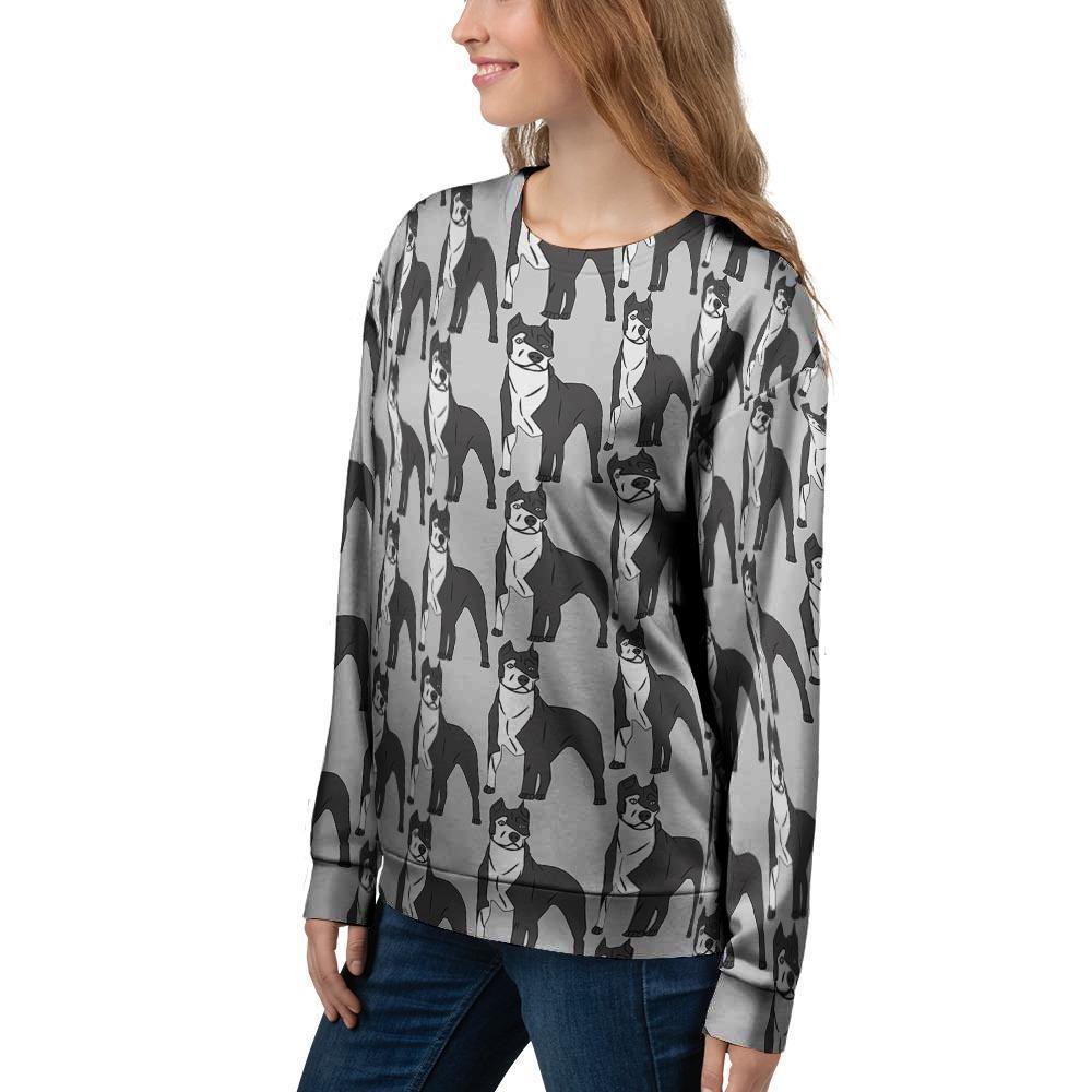 Pitbull Print Women's Sweatshirt-grizzshop