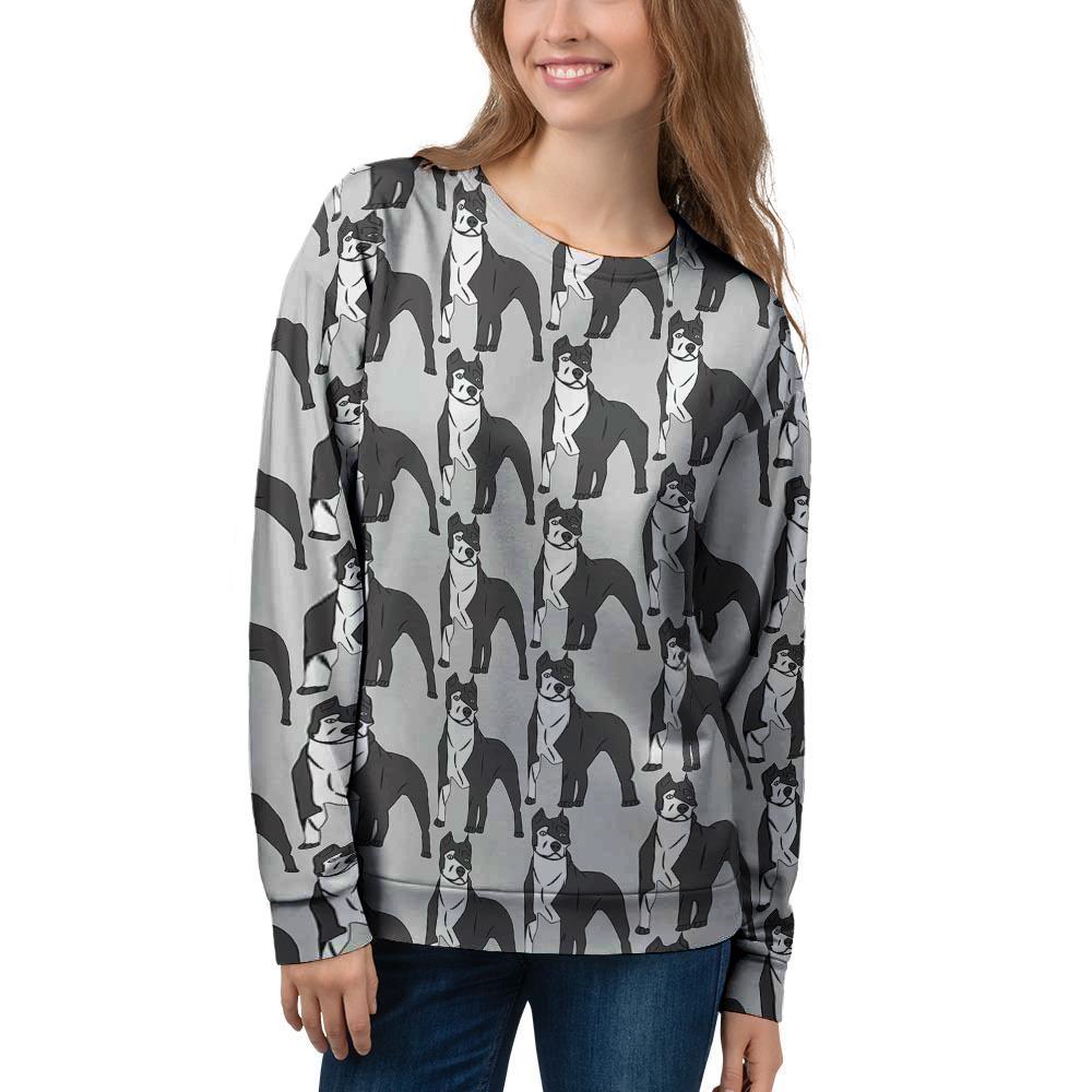 Pitbull Print Women's Sweatshirt-grizzshop