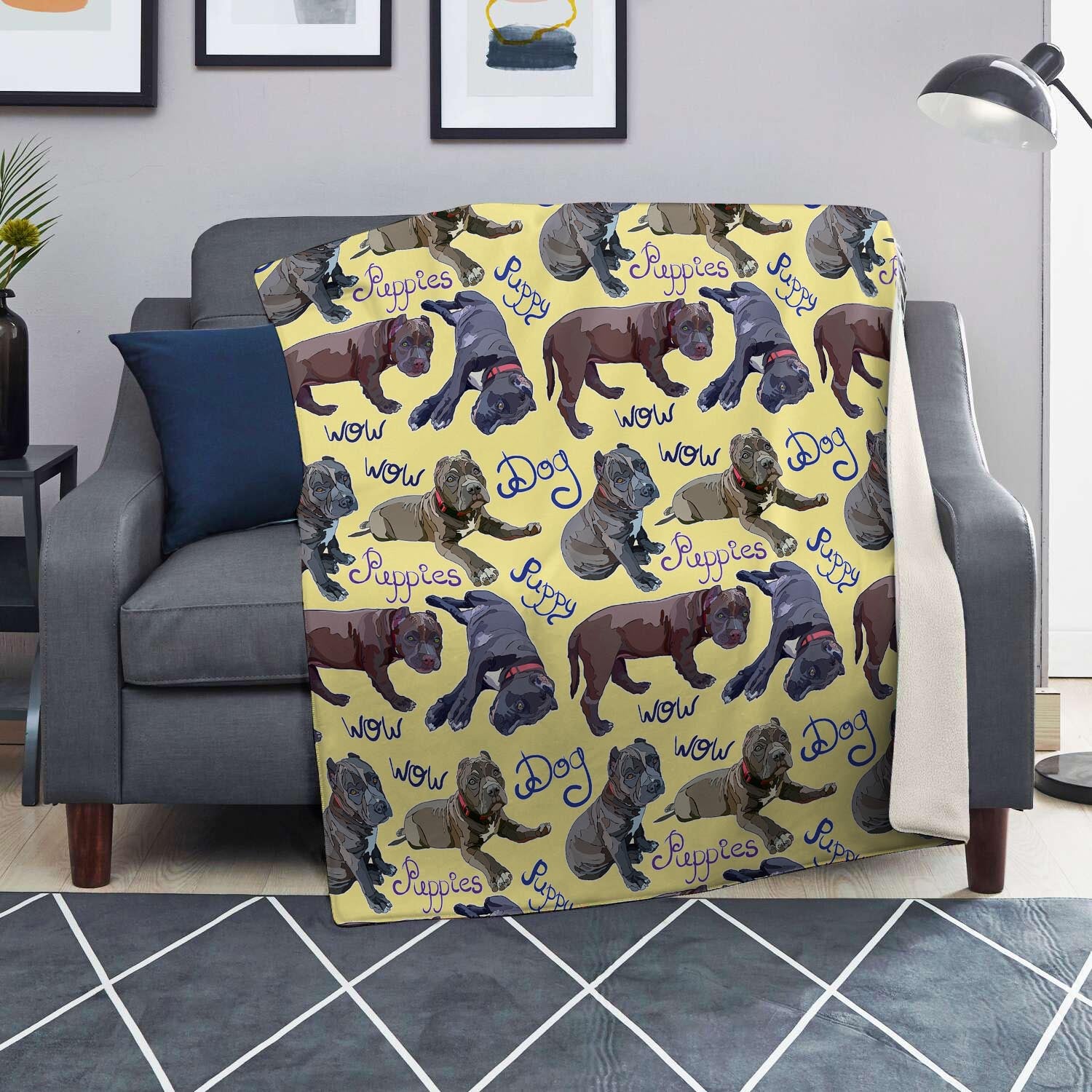 Pitbull Puppy Blanket-grizzshop