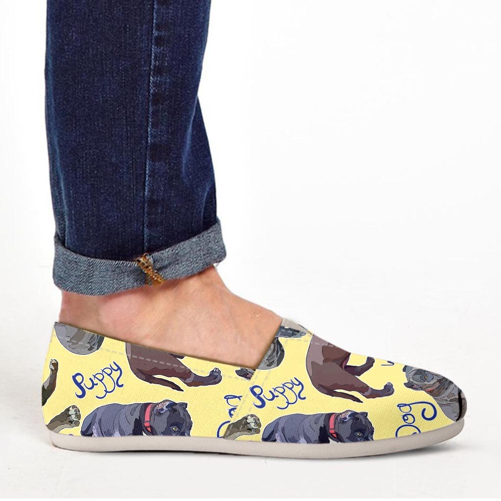 Pitbull Puppy Canvas Shoes-grizzshop