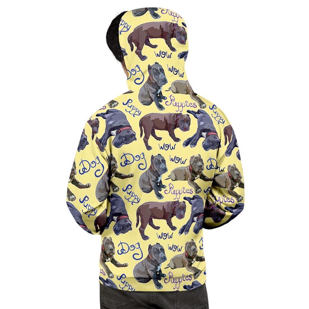 Pitbull Puppy Men's Hoodie-grizzshop