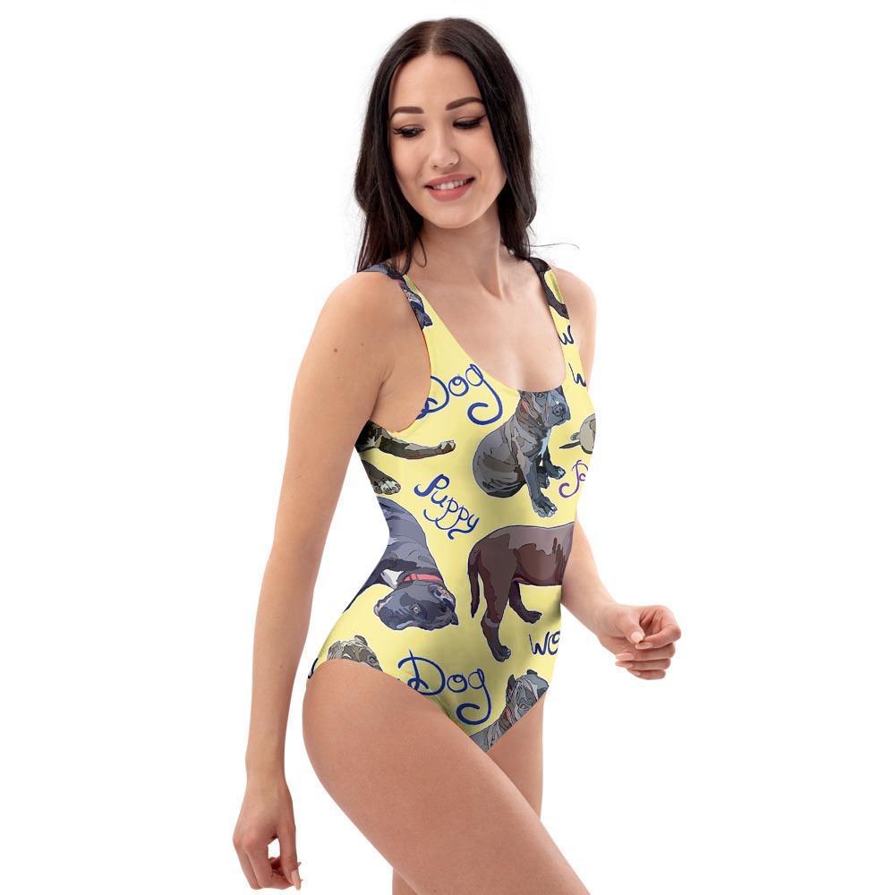 Pitbull Puppy One Piece Swimsuite-grizzshop