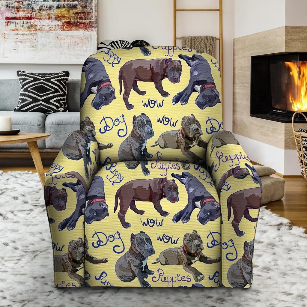 Pitbull Puppy Recliner Cover-grizzshop