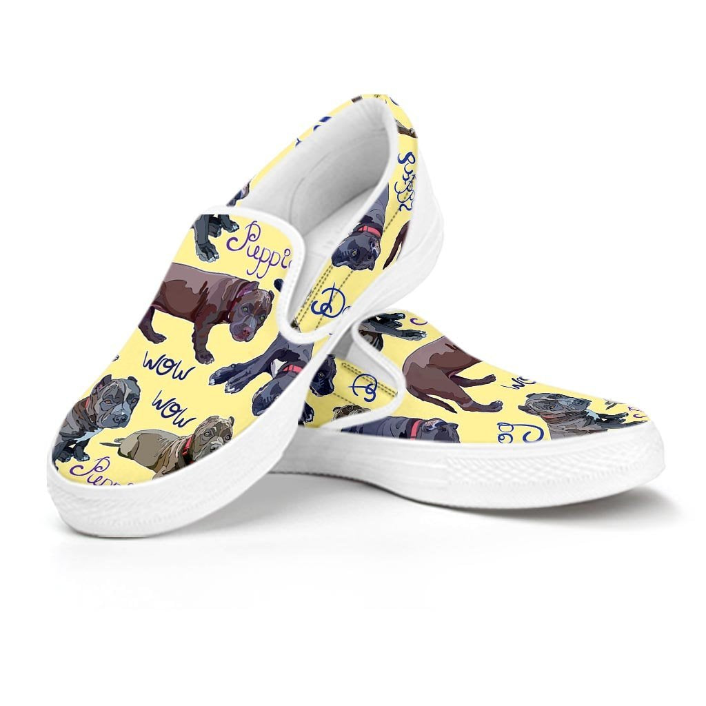 Pitbull Puppy Women's Slip On Sneakers-grizzshop