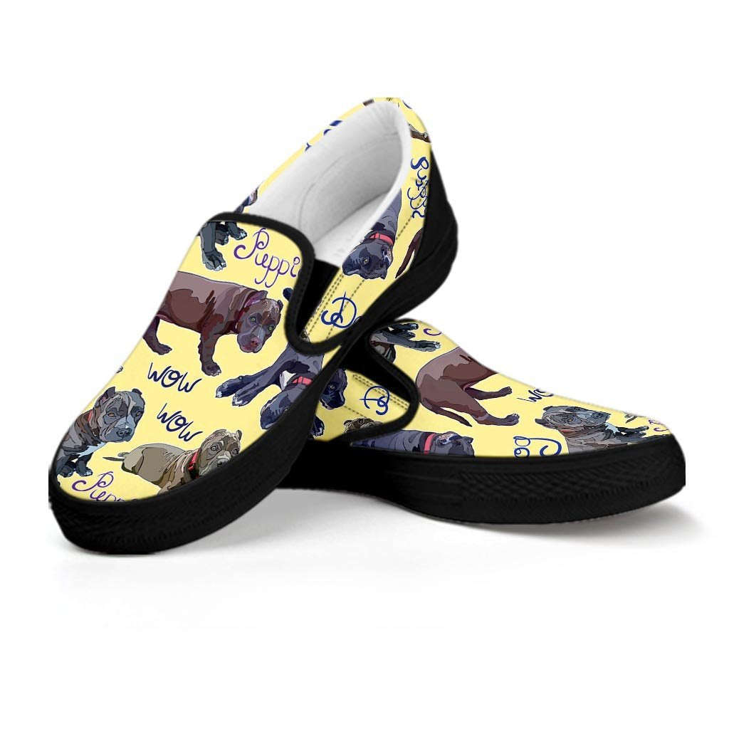 Pitbull Puppy Women's Slip On Sneakers-grizzshop