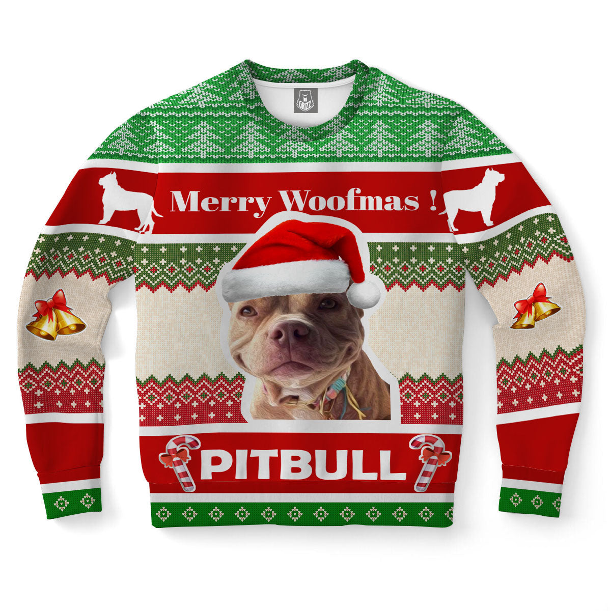 Pitbull Terrier Dog Ugly Christmas Sweater-grizzshop