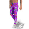 Pixel Art 8 Bit Pink Print Pattern Men's Leggings-grizzshop