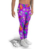 Pixel Art 8 Bit Pink Print Pattern Men's Leggings-grizzshop