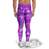 Pixel Art 8 Bit Pink Print Pattern Men's Leggings-grizzshop