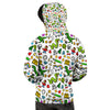 Pixel Art 8 Bit Retro Cartoon Print Pattern Men's Hoodie-grizzshop