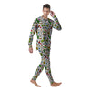 Pixel Art 8 Bit Retro Cartoon Print Pattern Men's Pajamas-grizzshop