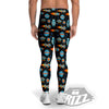 Pixel Art Space 8 Bit Print Pattern Men's Leggings-grizzshop