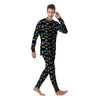 Pixel Art Space 8 Bit Print Pattern Men's Pajamas-grizzshop