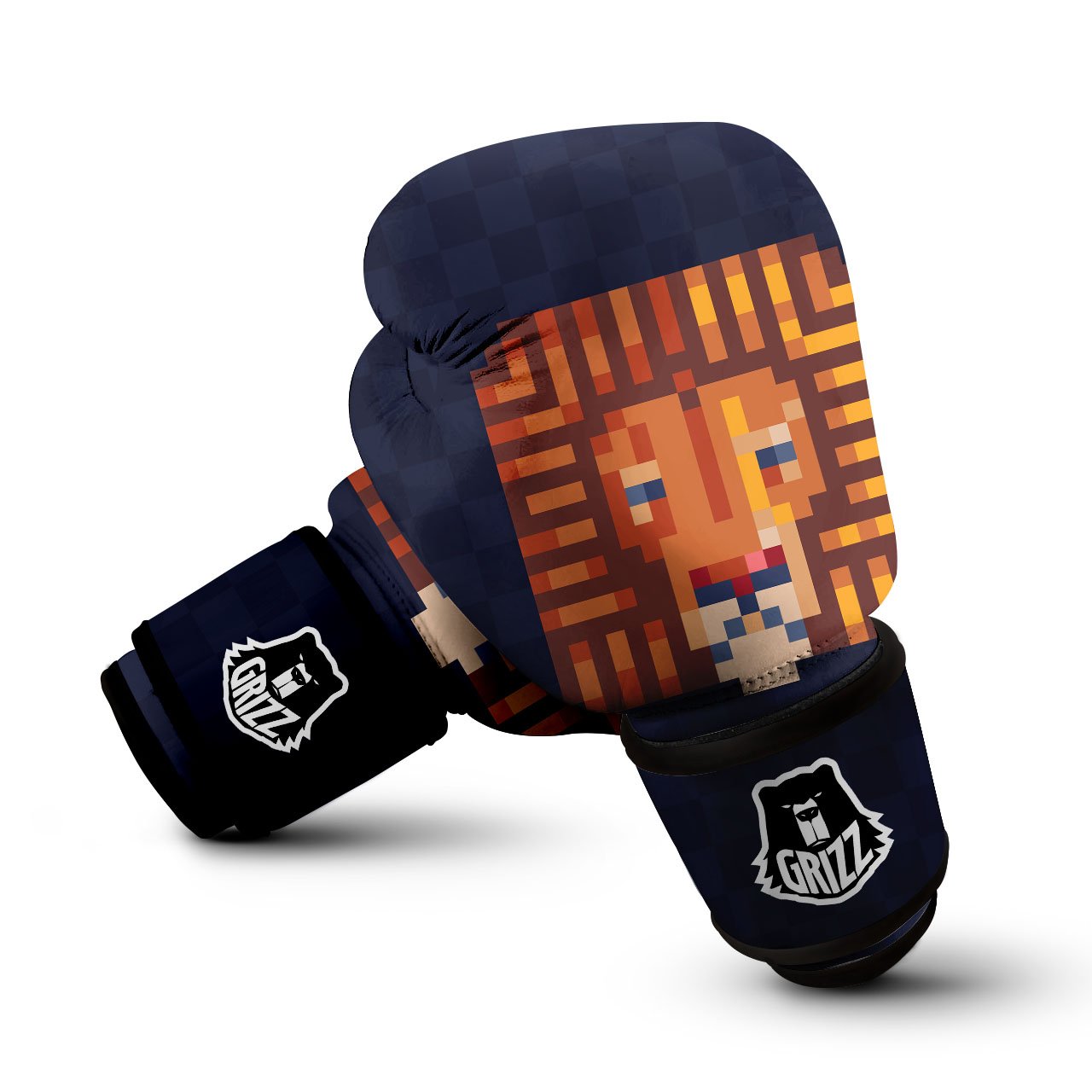 Pixel Leo Print Boxing Gloves-grizzshop