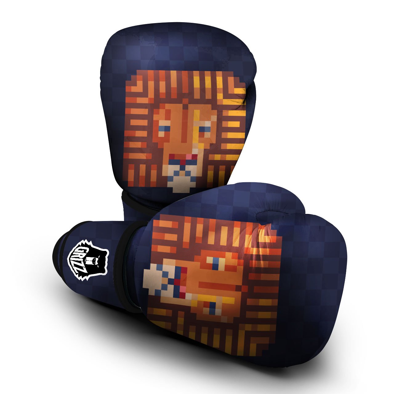 Pixel Leo Print Boxing Gloves-grizzshop