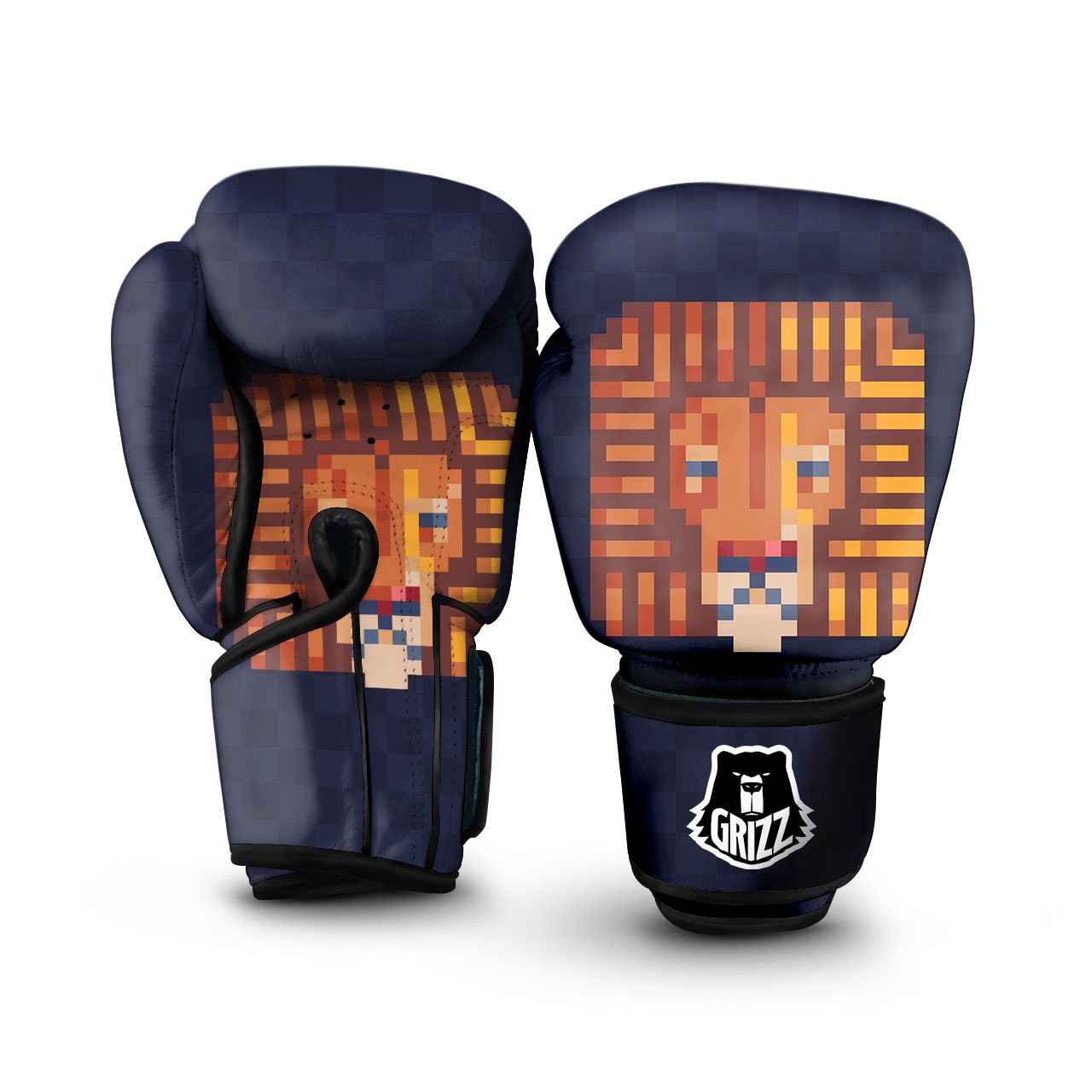 Pixel Leo Print Boxing Gloves-grizzshop
