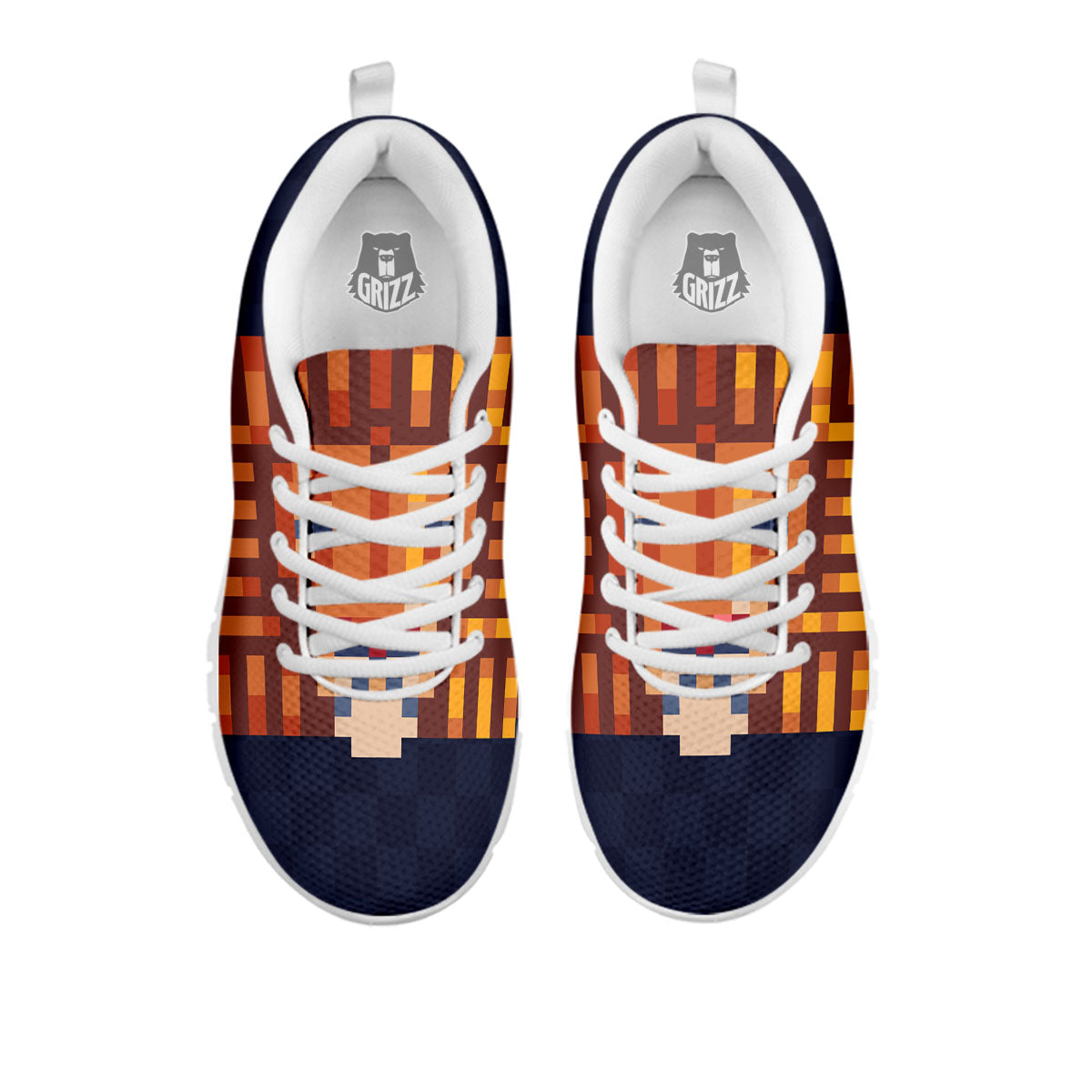 Pixel Leo Print White Sneaker-grizzshop