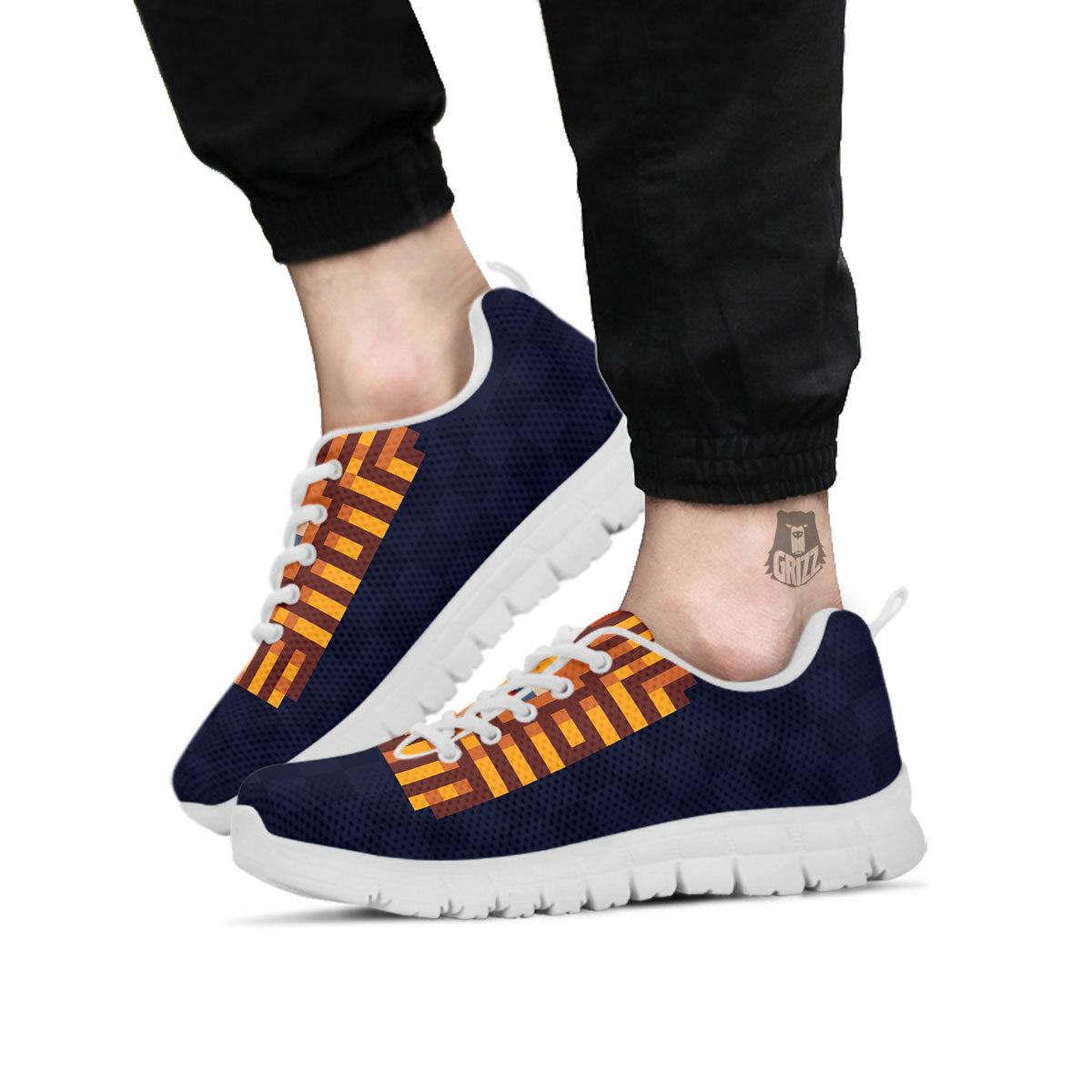 Pixel Leo Print White Sneaker-grizzshop