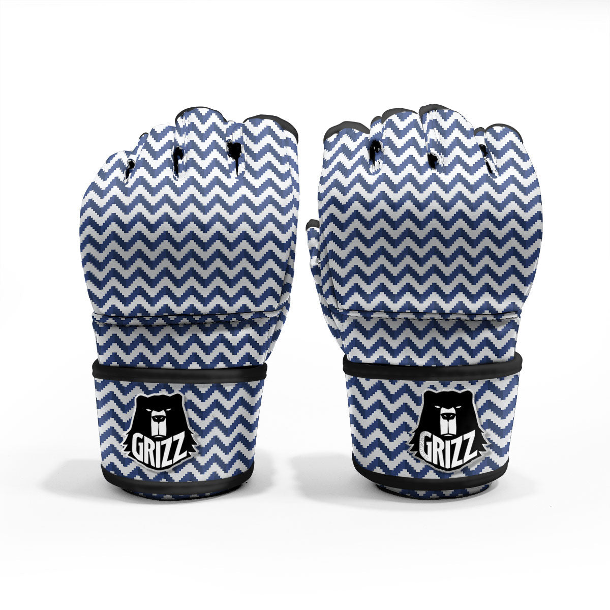 Pixel Zigzag Print Pattern MMA Gloves-grizzshop