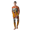 Pizza And Cat Print Men's Pajamas-grizzshop