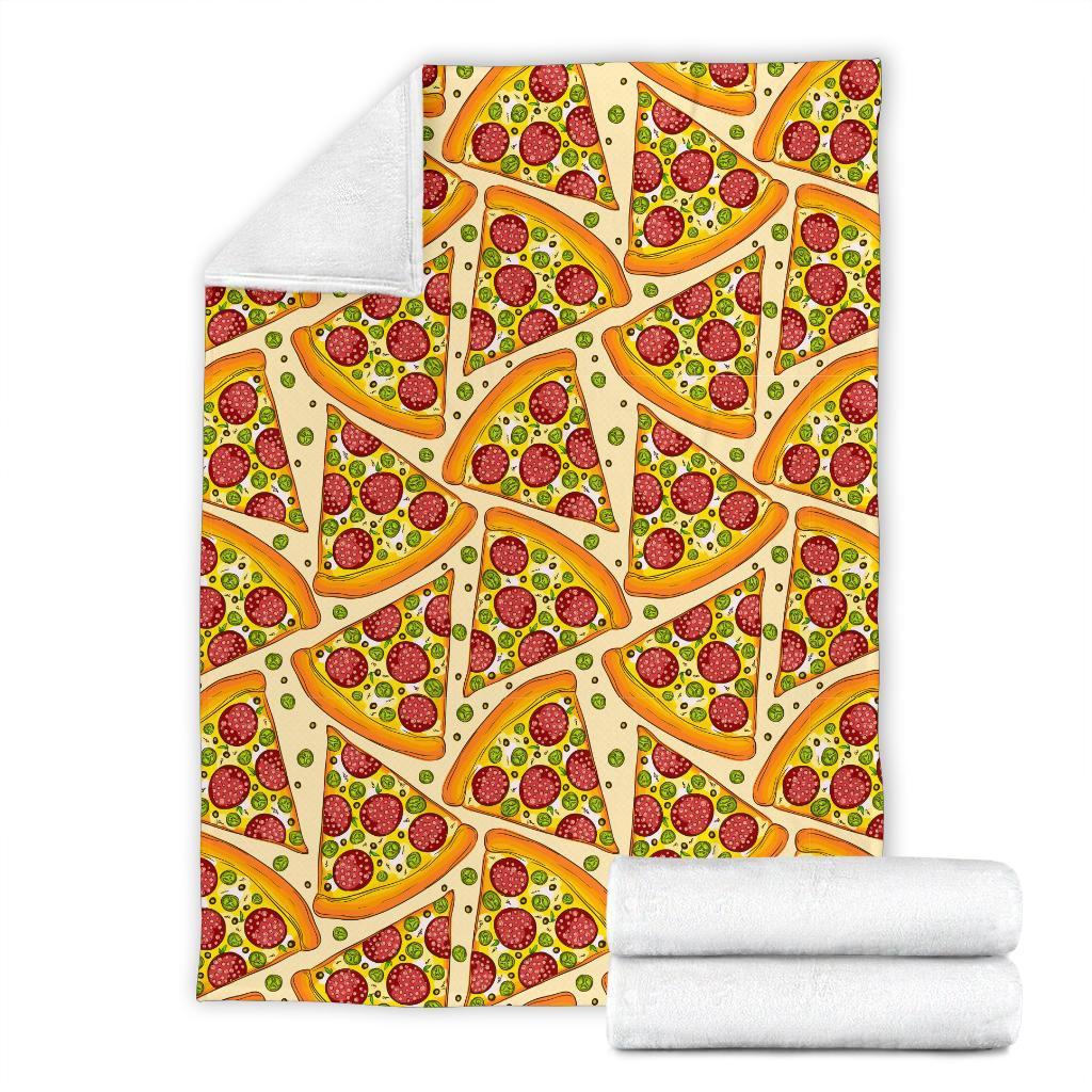 Pizza Pattern Print Blanket-grizzshop