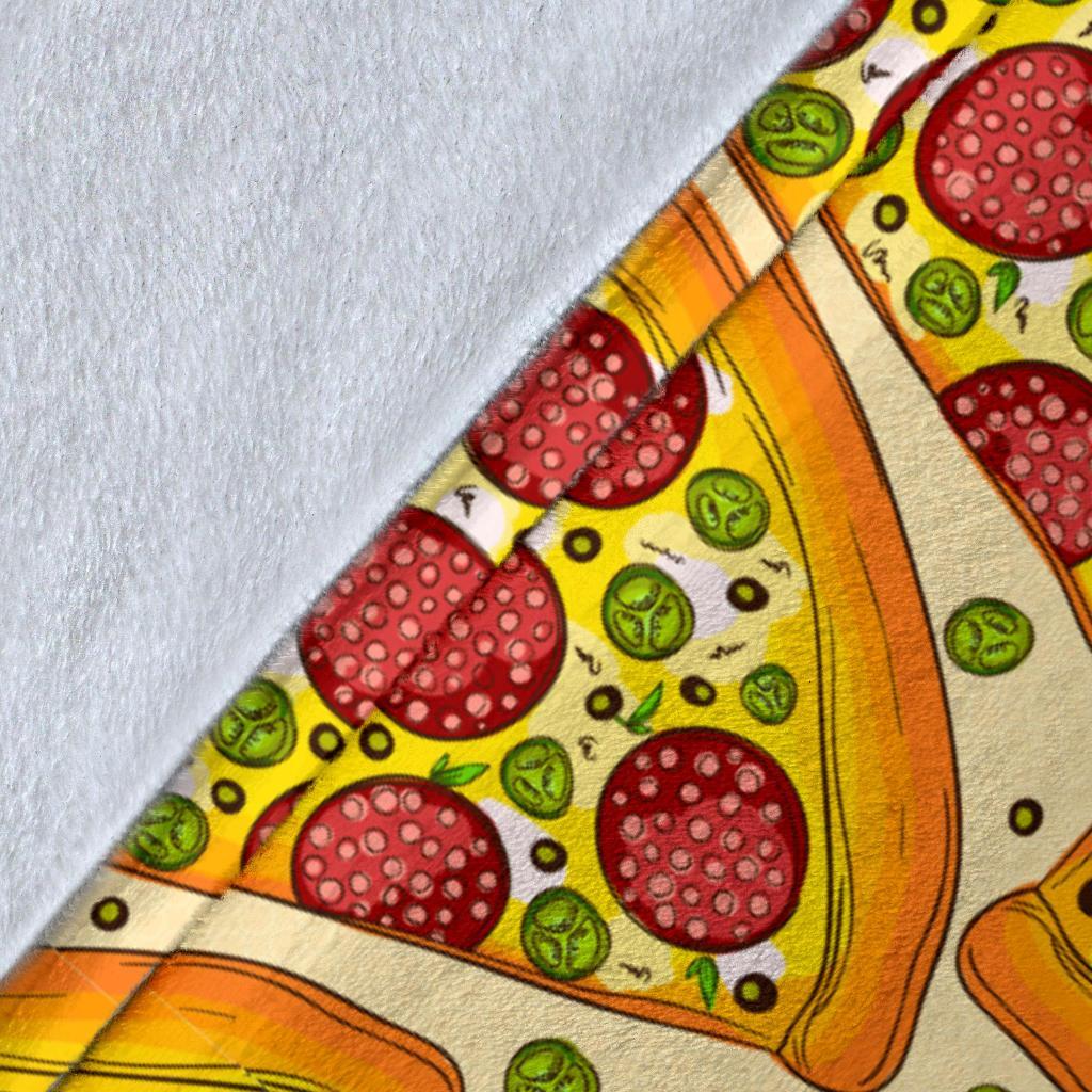 Pizza Pattern Print Blanket-grizzshop