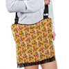 Pizza Pattern Print Crossbody Bags-grizzshop