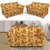 Pizza Pattern Print Loveseat Cover-grizzshop