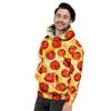 Pizza Pepperoni Print Men's Hoodie-grizzshop