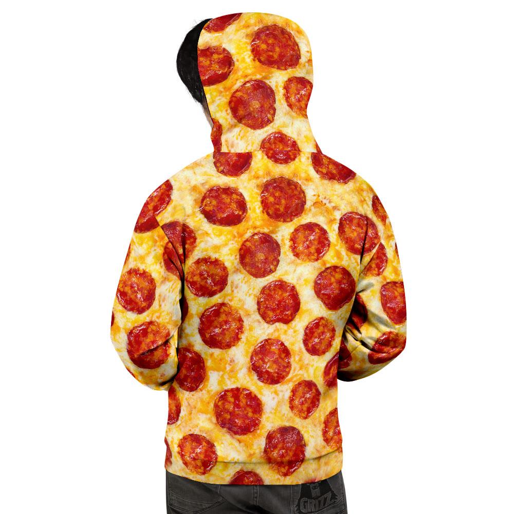 Pizza Pepperoni Print Men's Hoodie-grizzshop