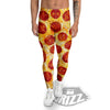 Pizza Pepperoni Print Men's Leggings-grizzshop