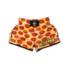 Pizza Pepperoni Print Muay Thai Boxing Shorts-grizzshop