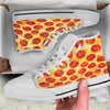 Pizza Pepperoni Print White High Top Shoes-grizzshop