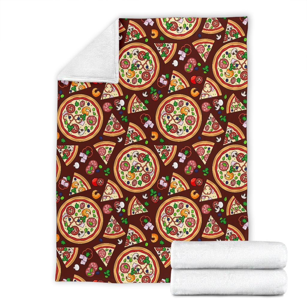 Pizza Print Pattern Blanket-grizzshop